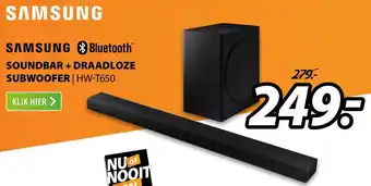 Expert SAMSUNG SOUNDBAR + DRAADLOZE SUBWOOFER | HW-T650 aanbieding