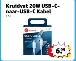 Kruidvat Kruidvat 20W USB-C- naar-USB-C Kabel aanbieding