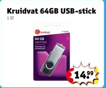 Kruidvat Kruidvat 64GB USB-stick aanbieding