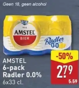 ALDI AMSTEL 6-pack Radler 0.0% aanbieding