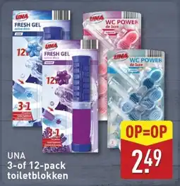 ALDI Una 3 of 12 pack toiletblokken aanbieding