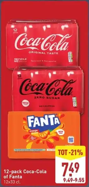 ALDI 12 pack Coca-Cola of Fanta aanbieding