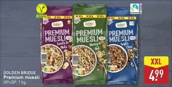 ALDI Golden bridge Premium muesli aanbieding