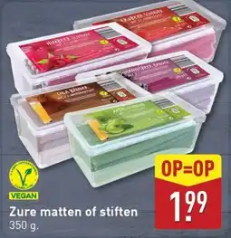 ALDI Zure matten of stiften aanbieding