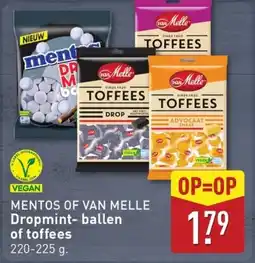 ALDI Mentos of van melle Dropmint ballen of toffees aanbieding