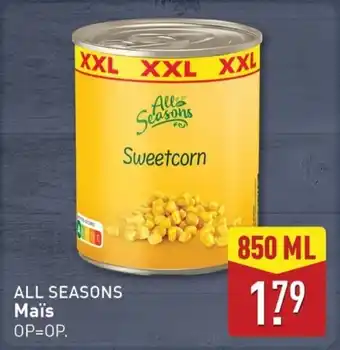 ALDI All seasons Maïs aanbieding