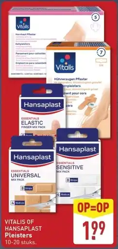 ALDI Vitalis of hansaplast pleisters aanbieding