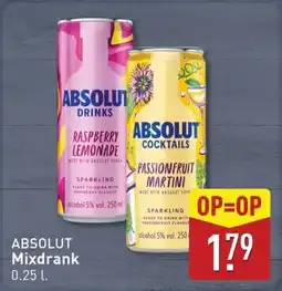 ALDI Absolut Mixdrank aanbieding