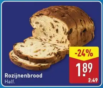 ALDI Rozijnenbrood aanbieding