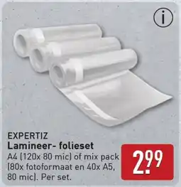 ALDI Expertiz Lamineer folieset aanbieding