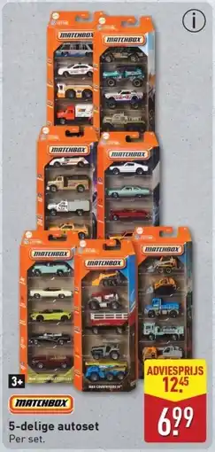 ALDI Matchbox 5 delige autoset aanbieding