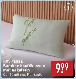 ALDI Novitesse Bamboe hoofdkussen met neksteun aanbieding