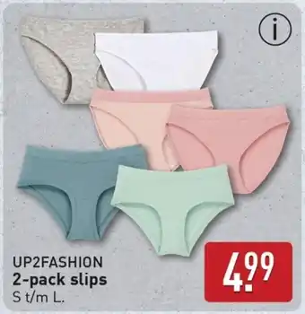 ALDI UP2FASHION 2-pack slips aanbieding