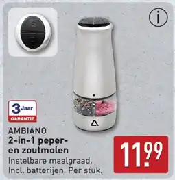 ALDI Ambiano 2 in 1 peper en zoutmolen aanbieding