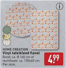 ALDI Home creation Vinyl tafelkleed flanel aanbieding
