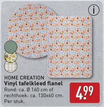ALDI Home creation Vinyl tafelkleed flanel aanbieding