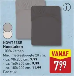 ALDI Novitesse hoeslaken aanbieding