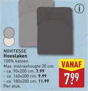 ALDI Novitesse hoeslaken aanbieding