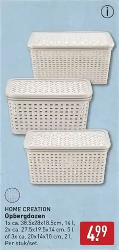 ALDI Home creation Opbergdozen aanbieding