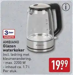 ALDI Ambiano Glazen waterkoker aanbieding