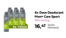 Plein.nl 6x Dove Deodorant Men+ Care Sport aanbieding
