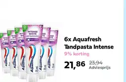 Plein.nl 6x Aquafresh Tandpasta Intense aanbieding