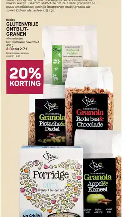 Ekoplaza Rosies Glutenvrije ontbijt granen aanbieding
