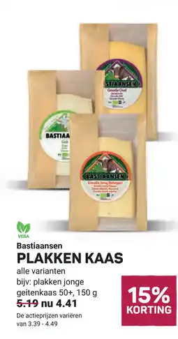 Ekoplaza Bastiaansen Plakken kaas aanbieding