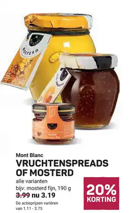 Ekoplaza Mont Blanc Vruchtenspreads of mosterd aanbieding