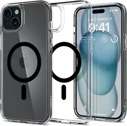 Amazon Spigen Ultra Hybrid MagFit Case Compatibel met iPhone 15 hoesje -Zwart aanbieding