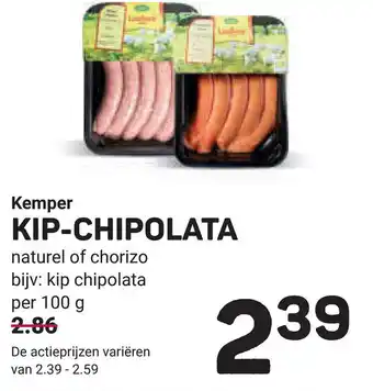 Ekoplaza Kemper Kip-chipolata aanbieding