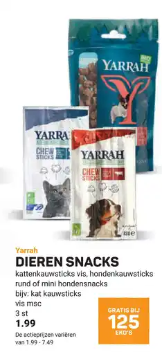 Ekoplaza Yarrah Dieren snacks aanbieding