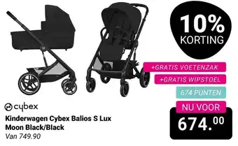 Van Asten BabySuperstore Kinderwagen Cybex Balios S Lux Moon Black/Black aanbieding