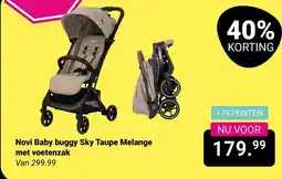 Van Asten BabySuperstore Novi Baby buggy Sky Taupe Melange met voetenzak aanbieding