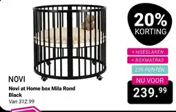 Van Asten BabySuperstore Novi at Home box Mila Rond Black aanbieding