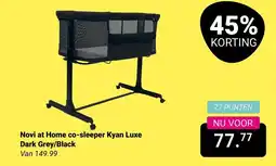 Van Asten BabySuperstore Novi at Home co-sleeper Kyan Luxe Dark Grey/Black aanbieding