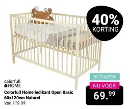 Van Asten BabySuperstore Colorfull Home ledikant Open Basic Naturel aanbieding