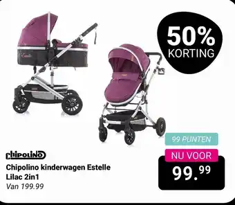 Van Asten BabySuperstore Chipolino kinderwagen Estelle Lilac 2in1 aanbieding
