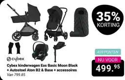 Van Asten BabySuperstore Cybex kinderwagen Eos Basic Moon Black + Autostoel Aton B2 & Base + accessoires aanbieding