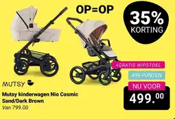 Van Asten BabySuperstore Mutsy kinderwagen Nio Cosmic Sand/Dark Brown aanbieding
