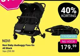 Van Asten BabySuperstore Novi Baby duobuggy Foss Go All Black aanbieding