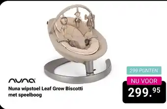 Van Asten BabySuperstore Nuna wipstoel Leaf Grow Biscotti met speelboog aanbieding