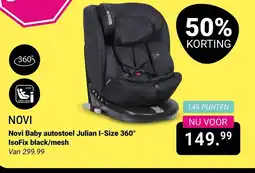 Van Asten BabySuperstore Novi Baby autostoel Julian I-Size 360° IsoFix black/mesh aanbieding