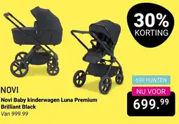 Van Asten BabySuperstore Novi Baby kinderwagen Luna Premium Brilliant Black aanbieding