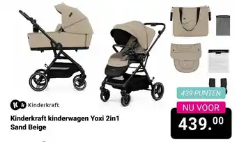 Van Asten BabySuperstore Kinderkraft kinderwagen Yoxi 2in1 Sand Beige aanbieding