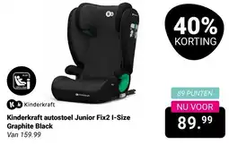 Van Asten BabySuperstore Kinderkraft autostoel Junior Fix2 I-Size Graphite Black aanbieding