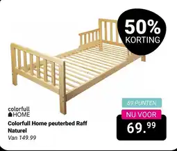 Van Asten BabySuperstore Colorfull Home peuterbed Raff Naturel aanbieding
