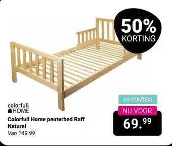Van Asten BabySuperstore Colorfull Home peuterbed Raff Naturel aanbieding