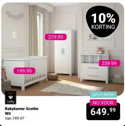 Van Asten BabySuperstore Babykamer Scottie Wit aanbieding