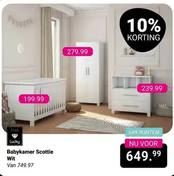 Van Asten BabySuperstore Babykamer Scottie Wit aanbieding